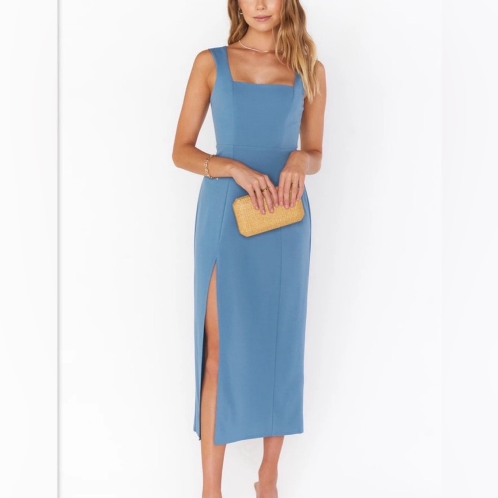 Show me your mumu Eden midi medium light blue